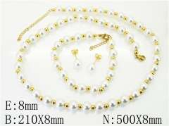 HY Wholesale Jewelry 316L Stainless Steel Earrings Necklace Jewelry Set-HY59S2494HOD