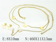 HY Wholesale Jewelry 316L Stainless Steel Earrings Necklace Jewelry Set-HY71S0068PL