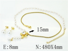 HY Wholesale Jewelry 316L Stainless Steel Earrings Necklace Jewelry Set-HY71S0041NL