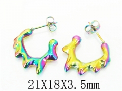 HY Wholesale Earrings 316L Stainless Steel Popular Jewelry Earrings-HY70E0940LS