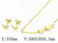 HY Wholesale Jewelry 316L Stainless Steel Earrings Necklace Jewelry Set-HY71S0062KLW