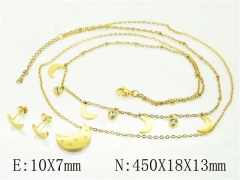 HY Wholesale Jewelry 316L Stainless Steel Earrings Necklace Jewelry Set-HY71S0096HQL