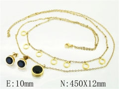 HY Wholesale Jewelry 316L Stainless Steel Earrings Necklace Jewelry Set-HY71S0093HRL