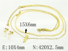 HY Wholesale Jewelry 316L Stainless Steel Earrings Necklace Jewelry Set-HY92S0102HKD