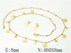 HY Wholesale Jewelry 316L Stainless Steel Earrings Necklace Jewelry Set-HY71S0098NL