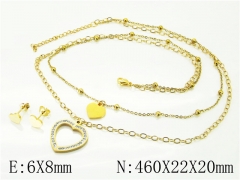HY Wholesale Jewelry 316L Stainless Steel Earrings Necklace Jewelry Set-HY71S0097HWL