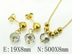 HY Wholesale Jewelry 316L Stainless Steel Earrings Necklace Jewelry Set-HY91S1541MG