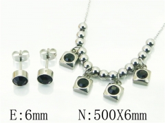 HY Wholesale Jewelry 316L Stainless Steel Earrings Necklace Jewelry Set-HY91S1524PS