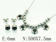 HY Wholesale Jewelry 316L Stainless Steel Earrings Necklace Jewelry Set-HY91S1506PA