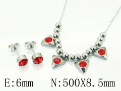 HY Wholesale Jewelry 316L Stainless Steel Earrings Necklace Jewelry Set-HY91S1539PA