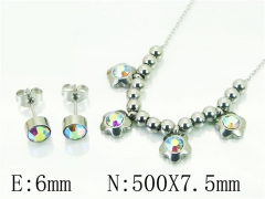 HY Wholesale Jewelry 316L Stainless Steel Earrings Necklace Jewelry Set-HY91S1504PS