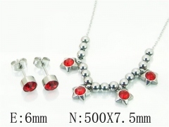 HY Wholesale Jewelry 316L Stainless Steel Earrings Necklace Jewelry Set-HY91S1503PD