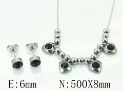 HY Wholesale Jewelry 316L Stainless Steel Earrings Necklace Jewelry Set-HY91S1530PV