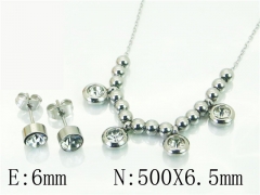 HY Wholesale Jewelry 316L Stainless Steel Earrings Necklace Jewelry Set-HY91S1511PW