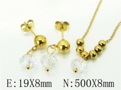 HY Wholesale Jewelry 316L Stainless Steel Earrings Necklace Jewelry Set-HY91S1540MQ