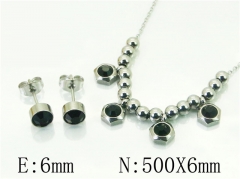 HY Wholesale Jewelry 316L Stainless Steel Earrings Necklace Jewelry Set-HY91S1519PR