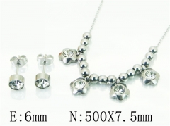 HY Wholesale Jewelry 316L Stainless Steel Earrings Necklace Jewelry Set-HY91S1505PS