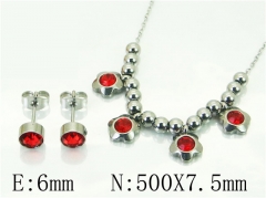 HY Wholesale Jewelry 316L Stainless Steel Earrings Necklace Jewelry Set-HY91S1509PC