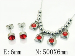 HY Wholesale Jewelry 316L Stainless Steel Earrings Necklace Jewelry Set-HY91S1527PZ