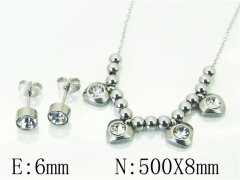 HY Wholesale Jewelry 316L Stainless Steel Earrings Necklace Jewelry Set-HY91S1529PC