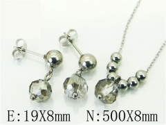 HY Wholesale Jewelry 316L Stainless Steel Earrings Necklace Jewelry Set-HY91S1547LC