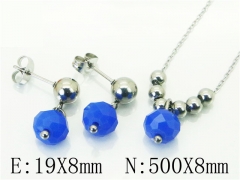 HY Wholesale Jewelry 316L Stainless Steel Earrings Necklace Jewelry Set-HY91S1551LA