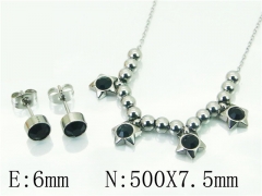 HY Wholesale Jewelry 316L Stainless Steel Earrings Necklace Jewelry Set-HY91S1500PR