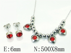 HY Wholesale Jewelry 316L Stainless Steel Earrings Necklace Jewelry Set-HY91S1533PE