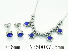 HY Wholesale Jewelry 316L Stainless Steel Earrings Necklace Jewelry Set-HY91S1502PF