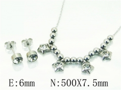 HY Wholesale Jewelry 316L Stainless Steel Earrings Necklace Jewelry Set-HY91S1499PW