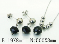 HY Wholesale Jewelry 316L Stainless Steel Earrings Necklace Jewelry Set-HY91S1548LW
