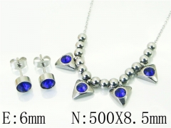 HY Wholesale Jewelry 316L Stainless Steel Earrings Necklace Jewelry Set-HY91S1538PG
