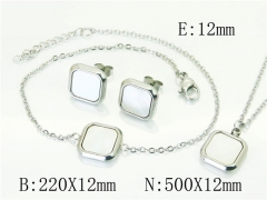 HY Wholesale Jewelry 316L Stainless Steel Earrings Necklace Jewelry Set-HY59S2516HHQ