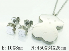 HY Wholesale Jewelry 316L Stainless Steel Earrings Necklace Jewelry Set-HY90S0200HME