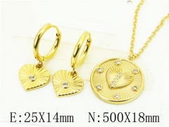 HY Wholesale Jewelry 316L Stainless Steel Earrings Necklace Jewelry Set-HY06S1115HLS