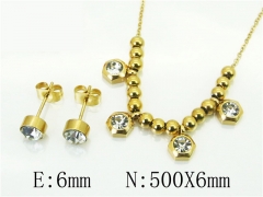 HY Wholesale Jewelry 316L Stainless Steel Earrings Necklace Jewelry Set-HY91S1559HHQ