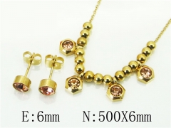 HY Wholesale Jewelry 316L Stainless Steel Earrings Necklace Jewelry Set-HY91S1557HHC