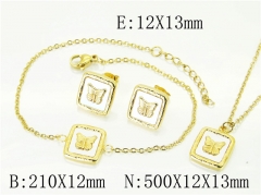 HY Wholesale Jewelry 316L Stainless Steel Earrings Necklace Jewelry Set-HY59S2509HIW