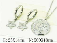 HY Wholesale Jewelry 316L Stainless Steel Earrings Necklace Jewelry Set-HY06S1116HIE