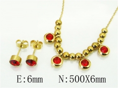 HY Wholesale Jewelry 316L Stainless Steel Earrings Necklace Jewelry Set-HY91S1563HHS