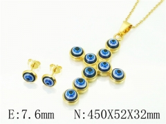 HY Wholesale Jewelry 316L Stainless Steel Earrings Necklace Jewelry Set-HY12S1295NL
