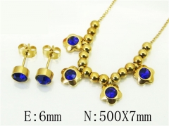 HY Wholesale Jewelry 316L Stainless Steel Earrings Necklace Jewelry Set-HY91S1590HHF