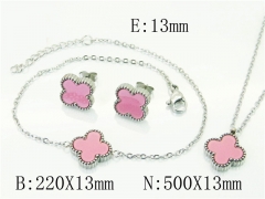 HY Wholesale Jewelry 316L Stainless Steel Earrings Necklace Jewelry Set-HY59S2532HHF