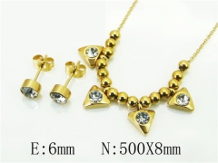 HY Wholesale Jewelry 316L Stainless Steel Earrings Necklace Jewelry Set-HY91S1571HHE