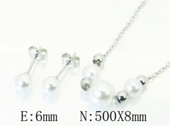 HY Wholesale Jewelry 316L Stainless Steel Earrings Necklace Jewelry Set-HY09S0011NQ