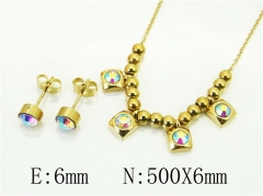 HY Wholesale Jewelry 316L Stainless Steel Earrings Necklace Jewelry Set-HY91S1572HHW