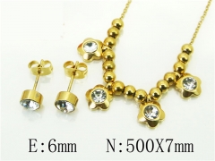 HY Wholesale Jewelry 316L Stainless Steel Earrings Necklace Jewelry Set-HY91S1594HHQ