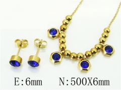 HY Wholesale Jewelry 316L Stainless Steel Earrings Necklace Jewelry Set-HY91S1555HHB