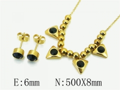 HY Wholesale Jewelry 316L Stainless Steel Earrings Necklace Jewelry Set-HY91S1570HHR