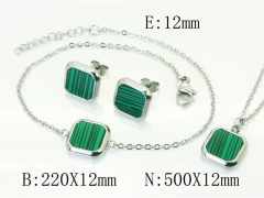 HY Wholesale Jewelry 316L Stainless Steel Earrings Necklace Jewelry Set-HY59S2518HHA